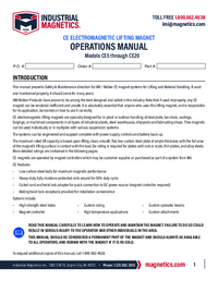 Thumbnail of document CE Series Electromagnetic Lifting Magnets
