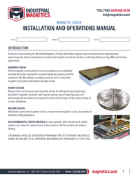 Thumbnail of document Magnetic Chuck Manual