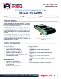 Thumbnail of document Suspended Permanent Magnet, Self-Cleaning (SMS)