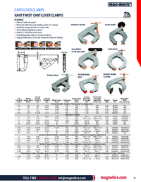 Thumbnail of document 101 A4 Catalog Cantilever Clamps p37 39